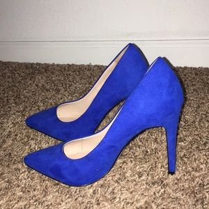 Mix No. 6 Blue Suede Women’s Heels
